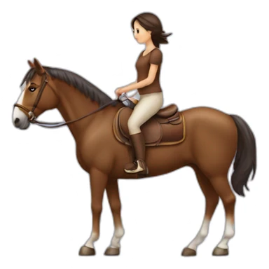 Fille brune avec une queue de cheval sticker