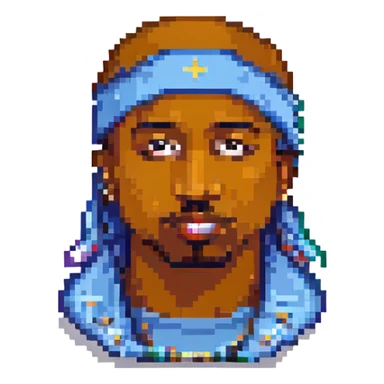 Репер 2Pac, no background sticker