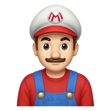 Mario character with red long sleeve shirt and blue overalls sticker