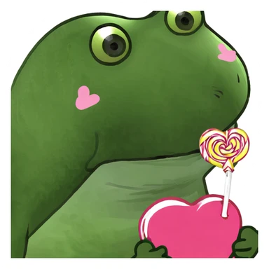 Pink heart lollipop sticker