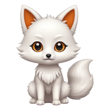 Cute chibi kitsune sticker