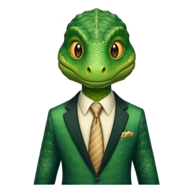 reptile with tie & suit sticker