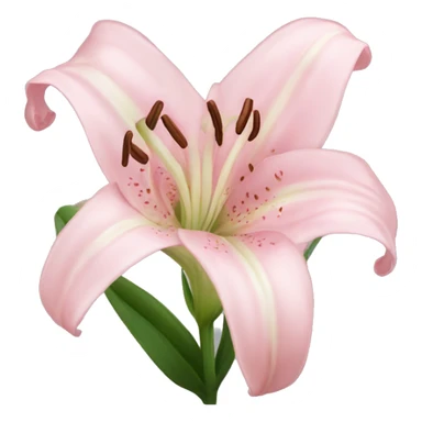 light pink lilium sticker