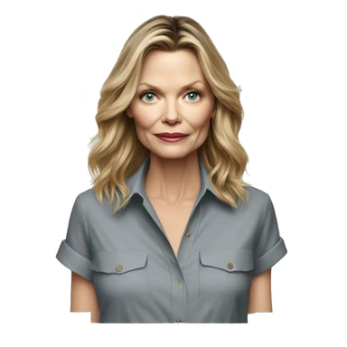 michelle pfeiffer wearing shirt sticker