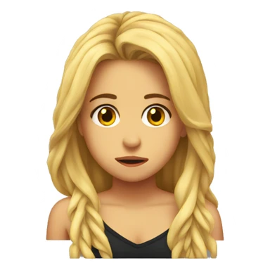Shakira with sad expression sticker