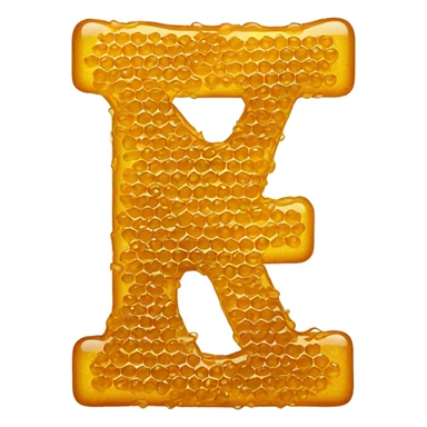 Letter covered in honey sticker