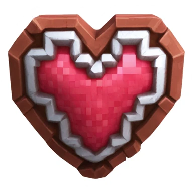 Zelda heart container voxel sticker