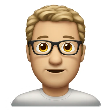 white dad with brown hair and glasse sticker
