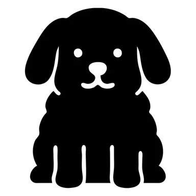 cute fluffy dog sticker