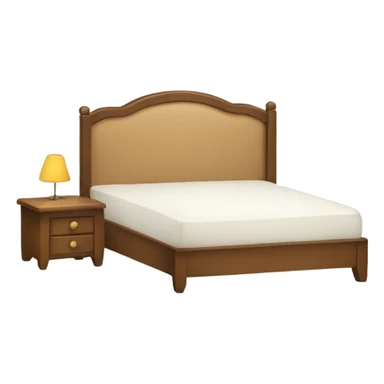 A bed with headboard  sticker