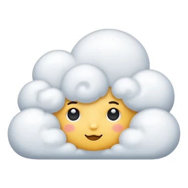 Nube pensando sticker