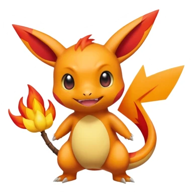 Victini-Pichu-Charmander-Fakémon-hybrid-creature (full body)  sticker