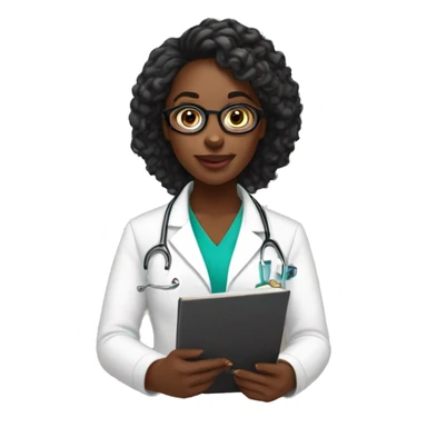 Create a black girl studying medicine and doing youtube vlog  sticker