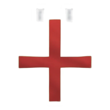 rectangle yellow flag with blue scandinavian cross and red outline sticker