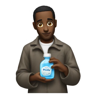 pdiddy holding baby oil sticker