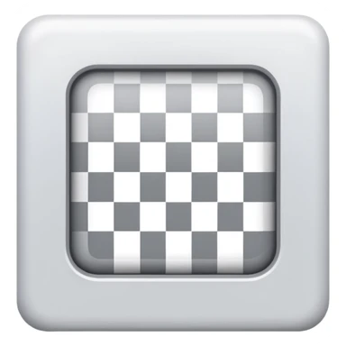 Light gray and white square with a checkered pattern 8x8 3d icon sticker