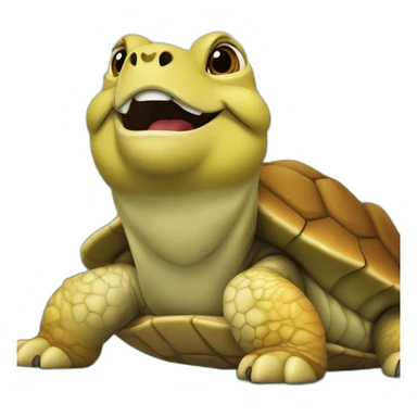 tortue sur renard sticker