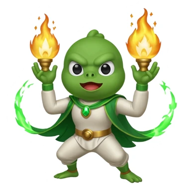 pepe genki dama sticker