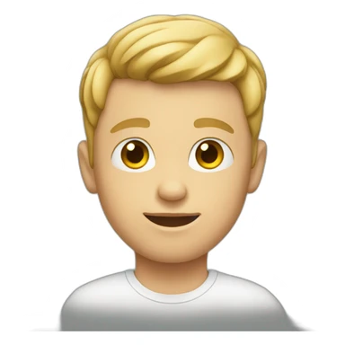 white boy wearing a t shirt sticker