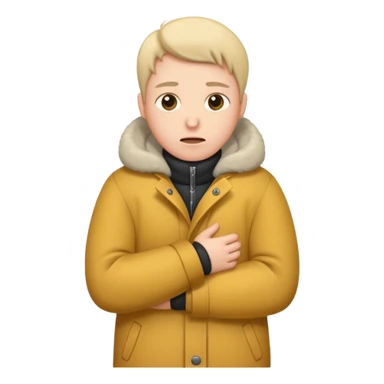 Uma pessoa congelando de frio sticker