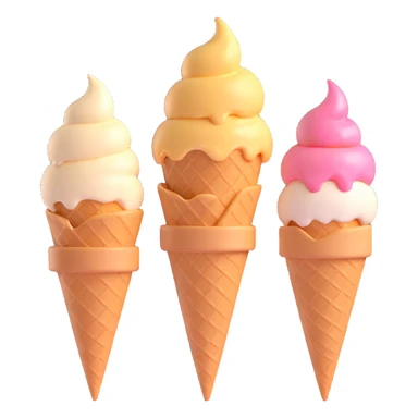 happy children with melting ice cream cones sticker