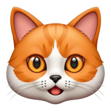 Design an emoji of a cat 🐱 realizing it left the stove on, with huge panicked eyes. sticker