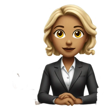 realistic portrait of a girl as a lawyer  sticker