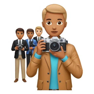 someone who's taking a photo in a room with with the wax figures of celebrities sticker