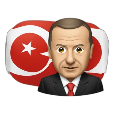 recep tayyip erdogan turkey flag sticker