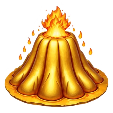 Gold Volcano sticker