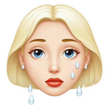  White drops on lips sticker