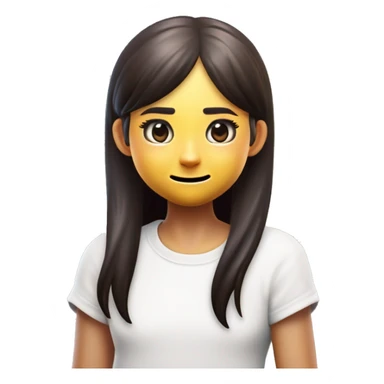 girl saying "uhmm" sticker