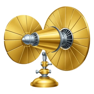 Satellite with Gold Panels sticker