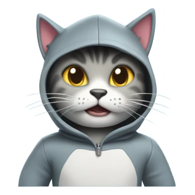 Cat in a shark costume  sticker