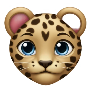 Heart with panter skin sticker