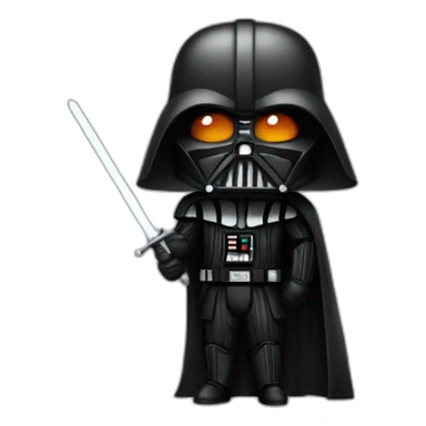 dark vador with a carot sword sticker