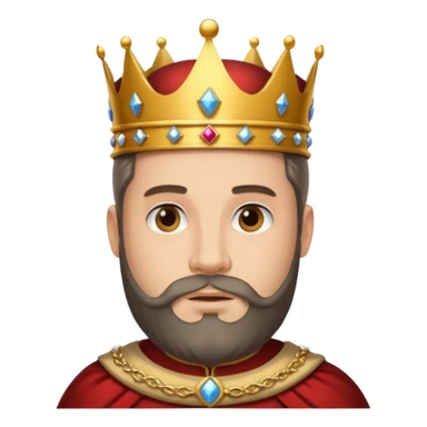 King with crown and beared sticker