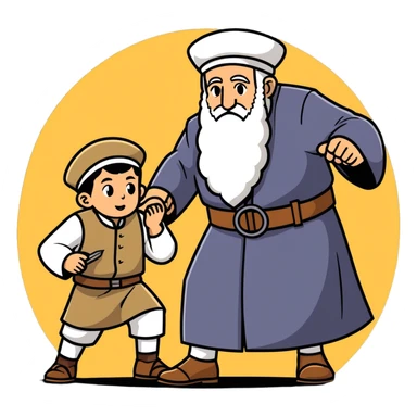 Israeli rabbi fighting out Palestinian kid  sticker