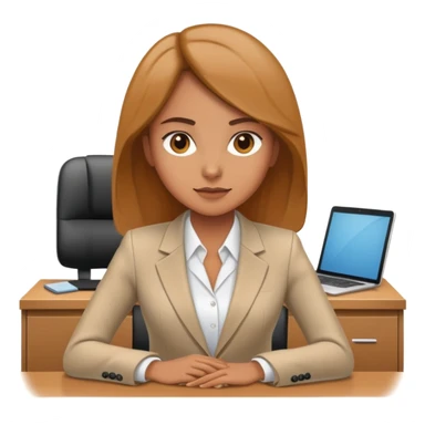 Woman working in office, professional sticker