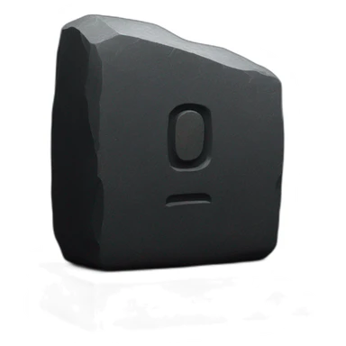 3d black stone inscription sticker