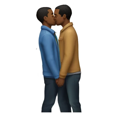 Gay couple kissing at New York streets sticker