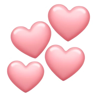 blushing white hearts sticker