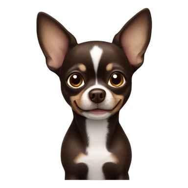 Dark brown chihuahua sticker