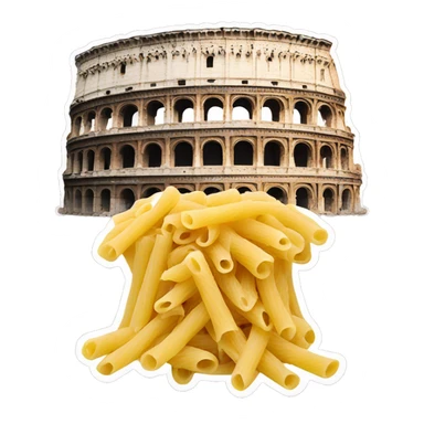 Colosseo with pasta sticker