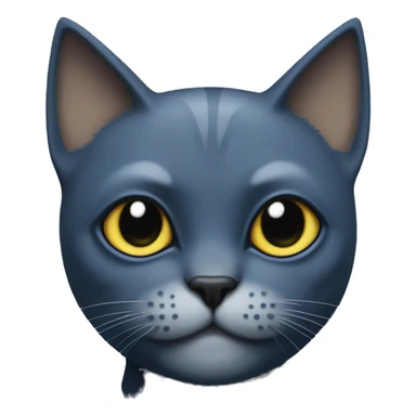 Blue British Short Hair cat in a batman’s mask sticker