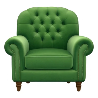 green comfy armchair sticker