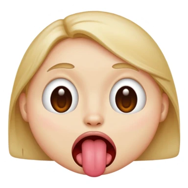make a face emoji that's cross eyed/ has strabismus and tounge out sticker