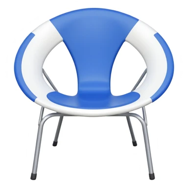 all white round plastic lawn chair with four legs sticker