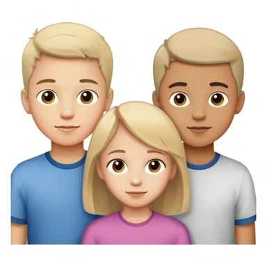 two teenage boy brothers with their 10-year-old sister sticker