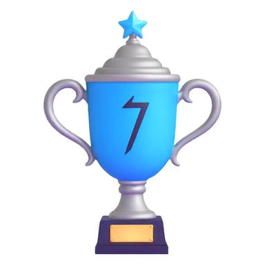 Triwizard Cup trophy with serpent handles, glowing blue magical cup from Harry Potter sticker